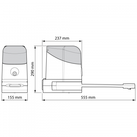 Kit automatizare Nice Home MAESTRO 200 pentru porti batante 250kg 2.2m [8]