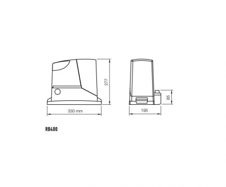 Kit automatizare NICE ROBUS400BD pentru  poarta culisanta 400 KG [2]