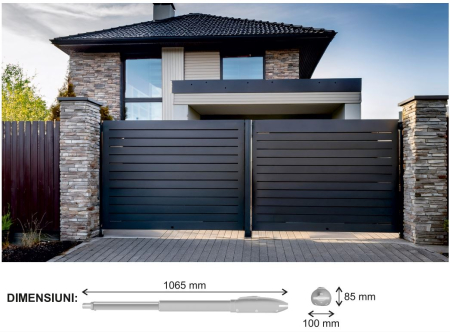 Kit Automatizare poarta batanta, pana la 300 Kg si 3 m pe canat, 24V DC GateON S324 [6]