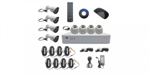 KIT COMPLET: DVR 8 canale FullHD + 4 camere dome 2.0MP + 4 camere bullet 2.0MP [0]