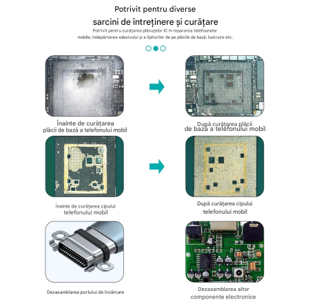Set reparatii electronice BST-85, BGA, cutit precis, spatula cositor, perii si accesorii pentru telefoane si PCB [3]