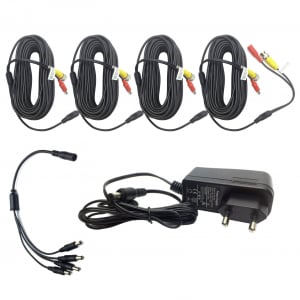 Kit DVR 8 canale 1080H + 4 camere dome 2.0MP, include sursa de alimentare, cabluri, spliter, mouse wireless [3]