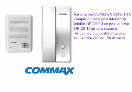 Videointerfoane - Kit interfon Commax RM201HA, 1 familie, ingropat