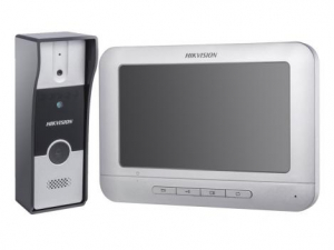 Videointerfoane - Kit videointerfon HIKVISION analogic 4 fire DS-KIS202,  familie, 7 inch, aparent