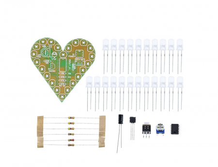Arduino - Kit montaj inima cu led-uri rosii OKY1315-Red