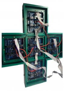 PANOU CU LED RGB CU 10 MODULE IN CRUCE refurbished [2]