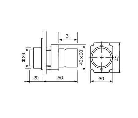 Buton verde cu retinere 1xNO SPST LA167-B2-BZ31 [3]