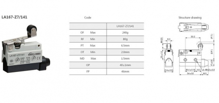 Comutator, limitator cu rola LA167-Z7/141 [2]
