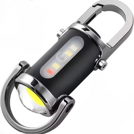 Lanterne - Lanterna LED COB EDC portabila, 800LM, 7 moduri iluminare, IPX6, reincarcabila, mini breloc multifunctional, camping, drumetii