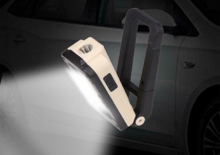 Lanterna de lucru COB suport magnetic cu carabina lumina ALB/ROSU patru moduri de lucru [2]