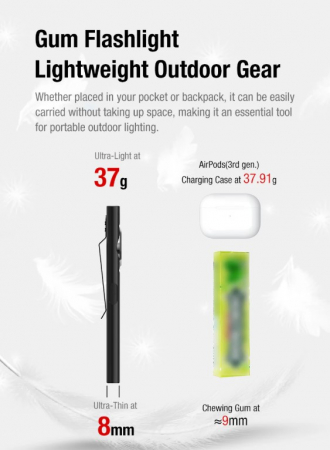 Lanterna EDC Klarus E5, 600 lm, baza magnetica, clips, incarcare USB-C, EDC, dublu LED pentru apropiere si distanta, negru [12]