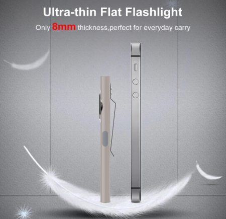 Lanterna EDC Klarus E5, 600 lm, baza magnetica, clips, incarcare USB-C, EDC, dublu LED pentru apropiere si distanta, gri [3]