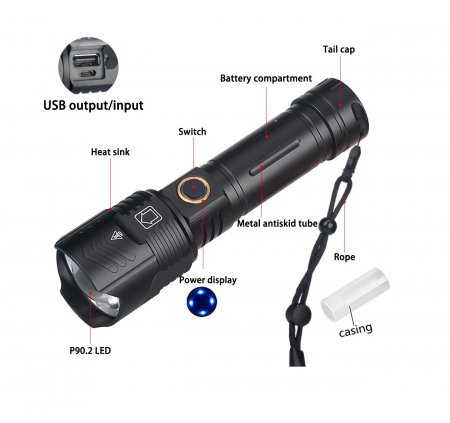 Lanterna Led XHP100 P72D-9 [5]
