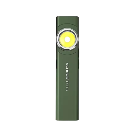 Lanterna EDC Klarus E5 Plus, 650 lumeni, 3 culori de lumina, dual switch, USB-C, acumulator 500mAh, baza magnetica, verde, IPX4 [0]
