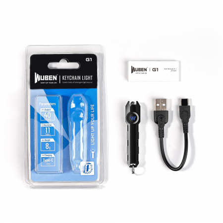 Lanterna reincarcabila tip breloc, 40 LM, culoare neagra, Wuben G1 [5]