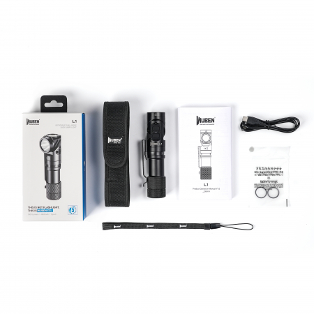 Lanterna reincarcabila cu sursa dubla de lumina, 2000 LM, cap reglabil 180 grade, led Nichia 519A, Wuben L1-Nich [10]