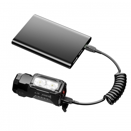 Lanterna reincarcabila multifunctionala, 1800 LM, Wuben E7, 6500K, negru [5]