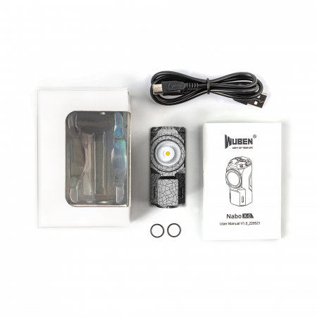 Lanterna reincarcabila EDC, 1100 LM, culoare gri crapaturi, Wuben X0-Crack [8]