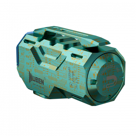 Lanterna reincarcabila EDC, 1100 LM, culoare verde, Wuben X0-Green [3]