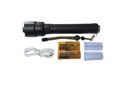 Lanterna Led cu acumulator 26650 18650 XHP90 [3]
