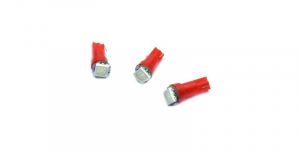 Accesorii si electrice auto - LED auto soclu T5 1x5050 ROSU, 12V, 16mA