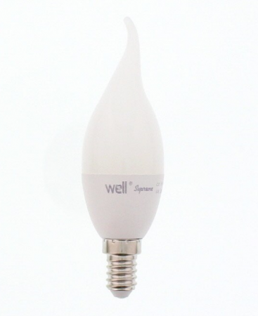 Becuri - Bec cu led lumanare E14 6W230V lumina rece Well LEDLC-C376E14/FL-WL