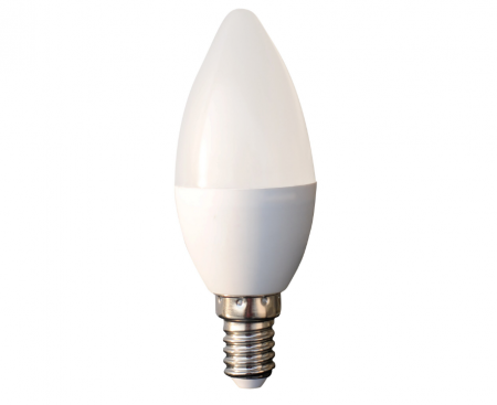 Becuri - Bec cu led lumanare 6W alb rece LEDLC-C376E14-WL