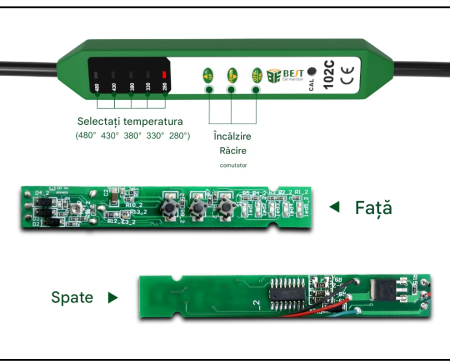 Letcon electric BST-102C 60W, temperatura reglabila 280-480°C, 220V [3]