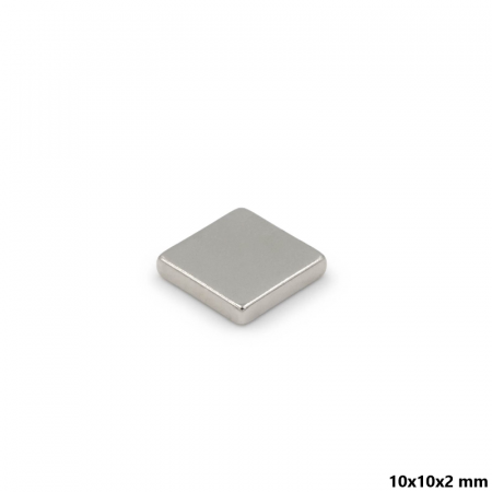 Magnet neodim 10x10x2 mm, patrat,  N35 [1]