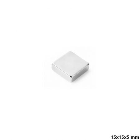 Magnet neodim 15x15x5 mm, patrat, N35 [1]