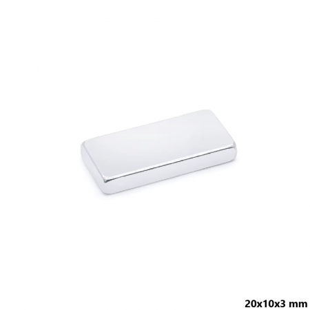 Magnet neodim 20x10x3 mm, dreptunghi, N35 [1]