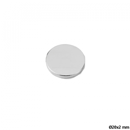 Magnet neodim 20x2 mm, disc, N35 [1]