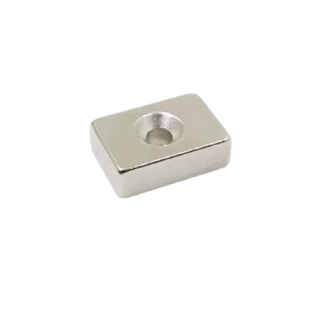 Hobby si gadgeturi - Magnet neodim 30x20x10 mm, gaura de 5 mm cu sanfren, dreptunghi, N35