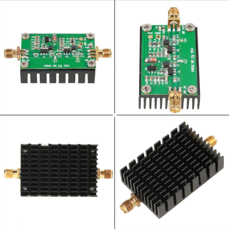 Amplificator RF 2–700MHz 3W, HF VHF UHF FM Transmitter Radio, amplificare 35dB, alimentare 12–15V [1]
