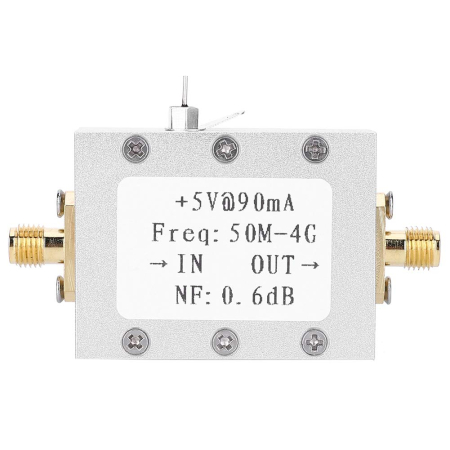 Aparate de masura si control - Amplificator RF LNA, ultra low noise, 50MHz-4 GHz, 18 dB gain, alimentare 5V, 50Ω
