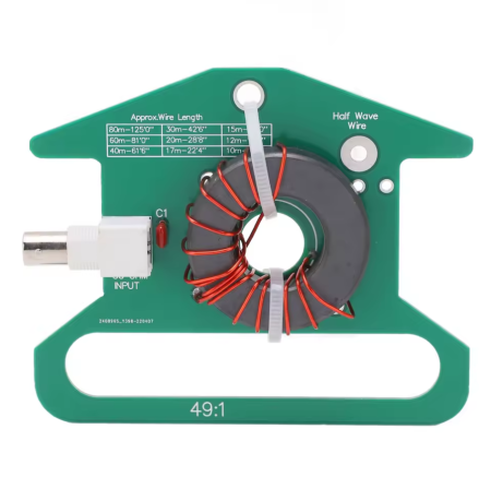 Echipamente de laborator - Balun HF 49:1 pentru antena radioamatori, 5–35MHz, 50W, BNC, transformator antena multiband