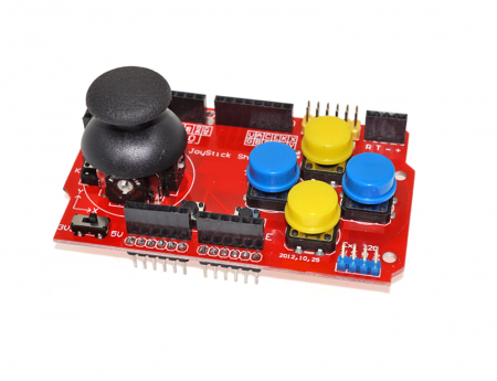 Module Diverse Arduino - Modul shield joystick cu maneta 2 axe si 4 butoane OKY2212