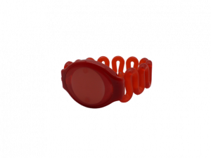Control acces si automatizari - MF red strap - Bratara din silicon cu cip Mifare rosie
