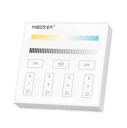 Controllere - Miboxer B2 Telecomanda Panou 4 zone Dual White, Alb