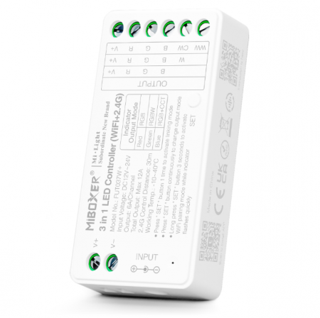 Controller Dimmer Led RGB/RGBW/RGB+CCT, Tuya, WiFi+RF 2.4Ghz, 12-24VDC MiBoxer FUT037W+ [1]