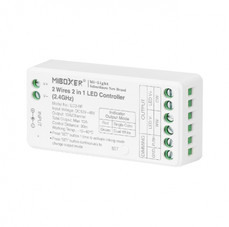 Controllere - Controller Dimmer Led, 2.4 GHz RF, 12-48VDC MiBoxer LC2-RF