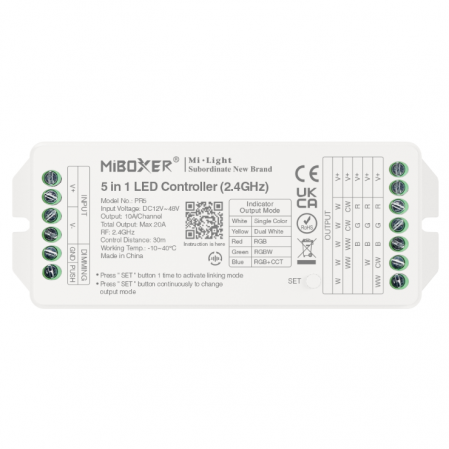 Controllere - Controller Dimmer Led MiBoxer PR5 5in1 2.4Ghz 12-48V DC