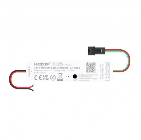 Controllere - MiBoxer SPIR3-M Mini Controler 3 in 1 Banda LED digitala 2.4Ghz, DC 5V-24V, 6A