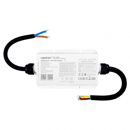 Controllere - Controller Dimmer Led Waterproof, Monocolor/Dual White/RGB/RGBW/RGBCCT, 12-24VDC MIBOXER WL5-WP