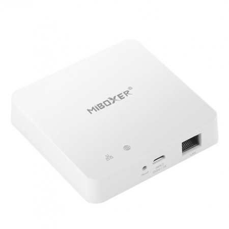 Controllere - Gateway MiBoxer ZB-BOX2, Zigbee 3.0, conexiune prin cablu, control prin aplicatie, compatibil Alexa si Google Assistant