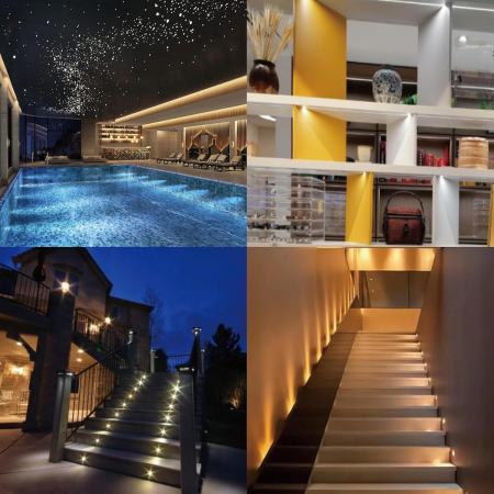 Pachet 9 buc spot LED ingropat, 120 grade, alb cald, 12 VDC 1W, minimodul12VWW [5]