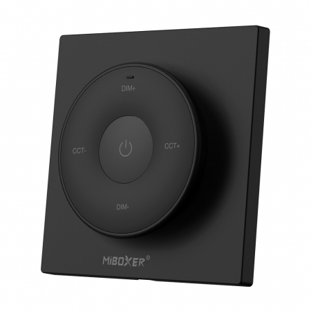 Intrerupatoare WiFi - Mini telecomanda MiBoxer K2, 2.4Ghz, Monocolor/CCT, RF, negru
