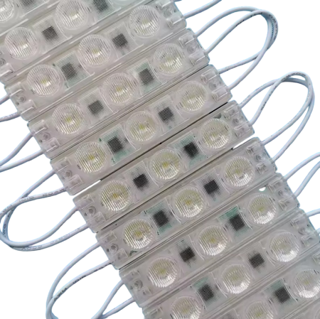 Modul LED 220V AC, 3 LED SMD3030, 1.5W, IP67, alb rece, 72x16x11mm, pentru reclame si exterior [1]