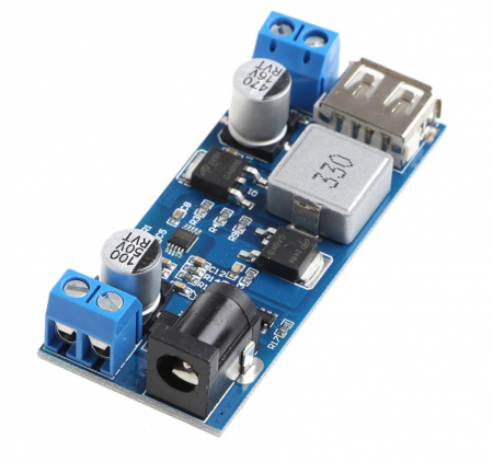 Surse miniatura pentru prototipuri - Modul convertor de tensiune step-down de la 24V la 5V OKYN012236