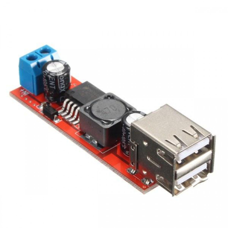 Surse miniatura pentru prototipuri - Modul convertor step-down 24V/12V la 2xUSB 3A OKY3502-8